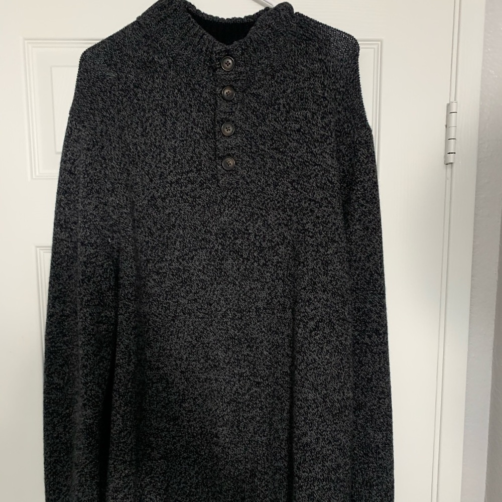 Old Navy Charcoal Grey Half Bottoms Sweater